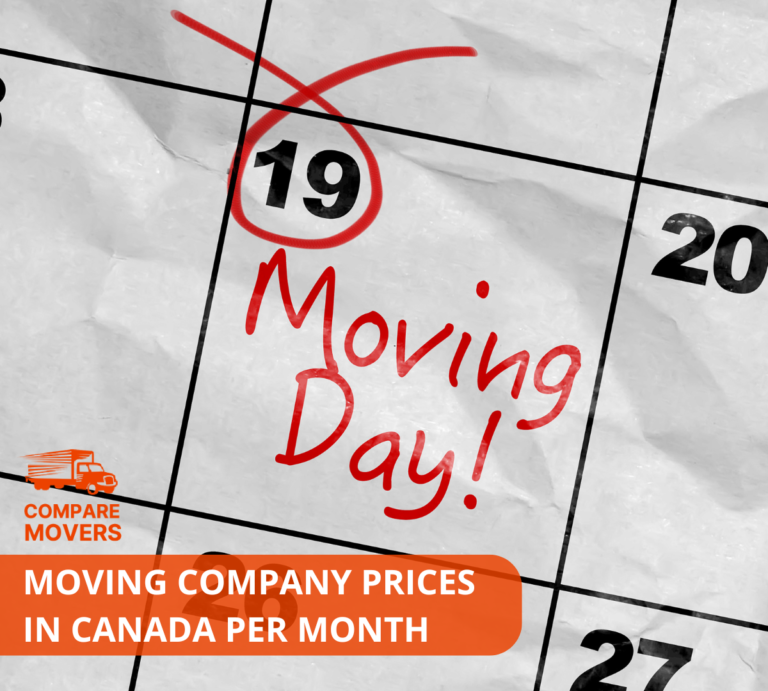 moving company prices per month canada