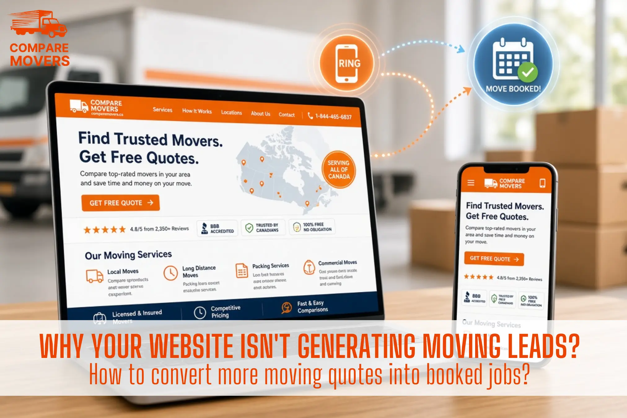 why website isnt generating moving leads
